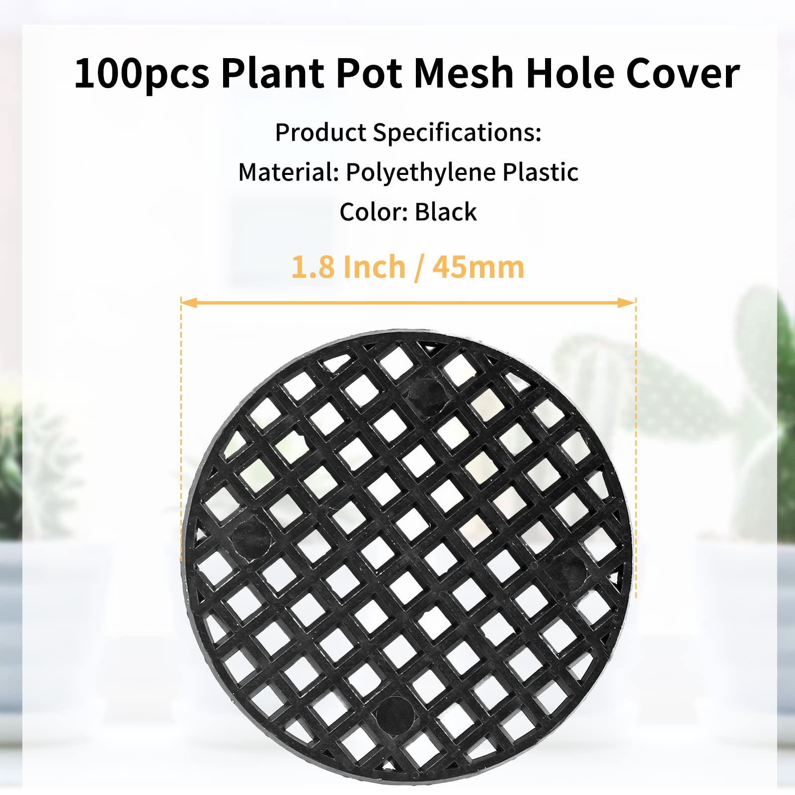 Bivethoi polyethylene pot mesh screen keeps pots tidy and drains evenly.