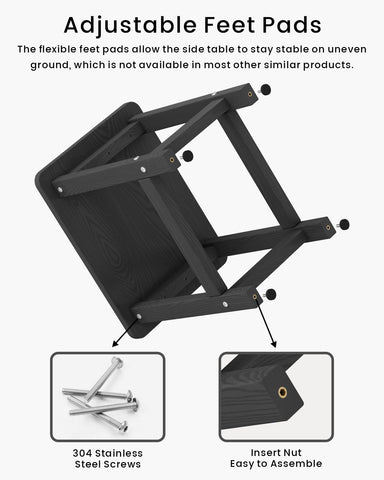 One-person assembly in minutes for the BIVODA weatherproof side table.