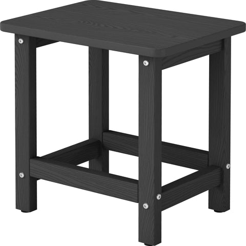 BIVODA weatherproof outdoor side table tabletop close-up showing a durable HDPE surface.