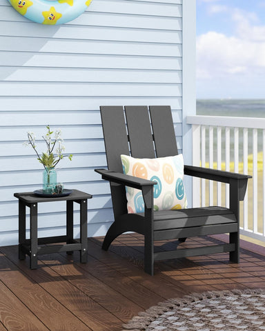 Textured grain finish on the BIVODA side table adds natural appeal and durability.