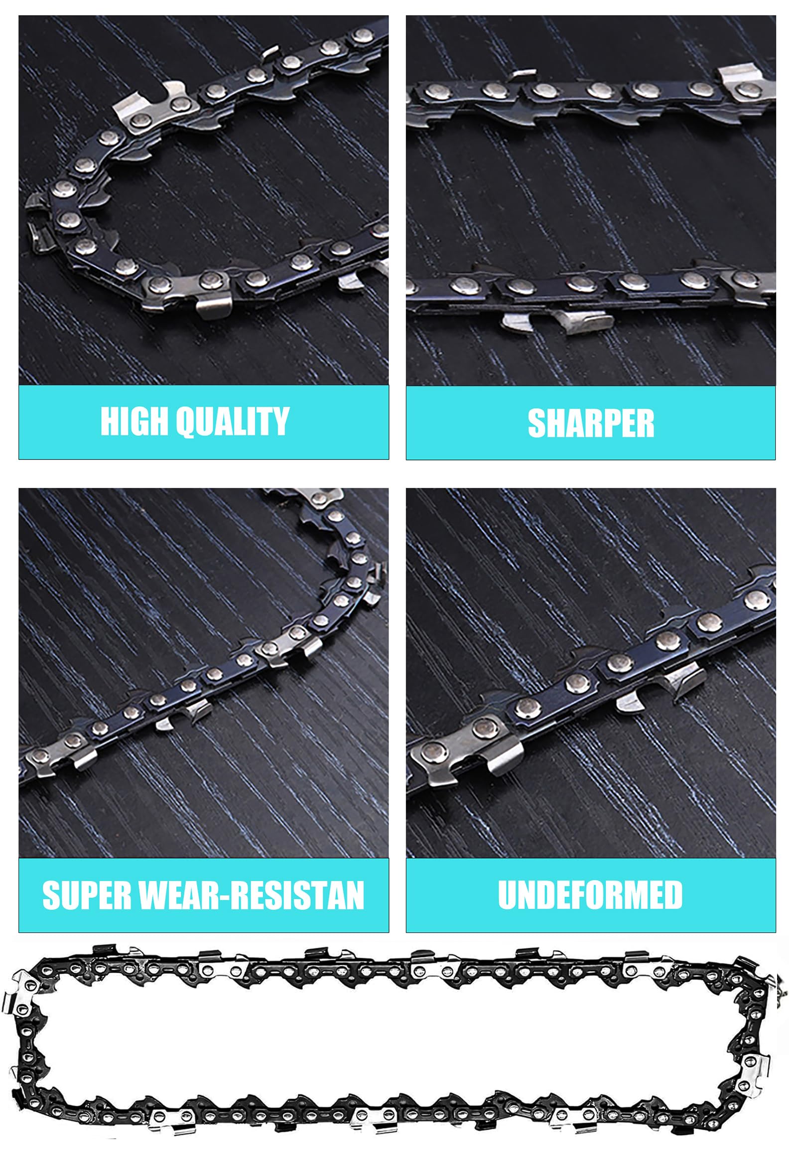 Bizhala 8-inch Sun Joe SWJ806E chain close-up for smooth performance.
