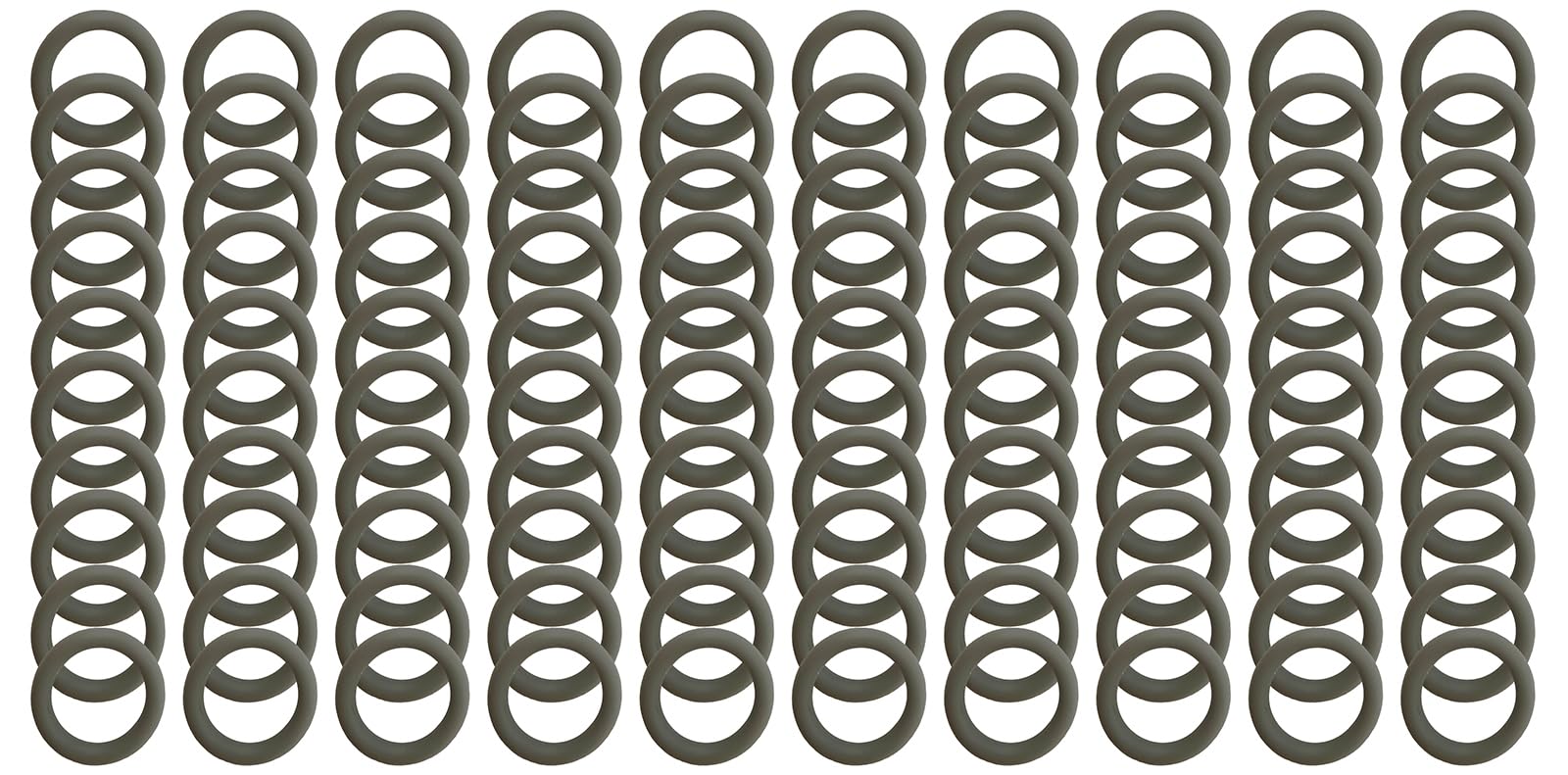 Bizhala grey seal O-rings 100-pack ready for quick connect repairs.