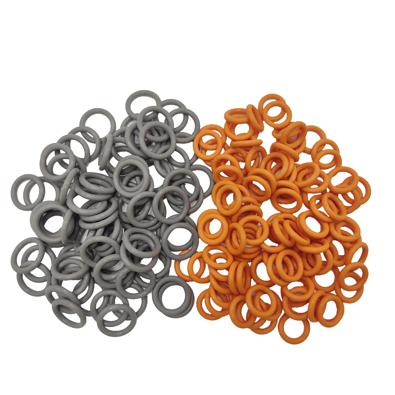 Bizhala quick-coupler O-rings in orange and grey enhance fast connections.
