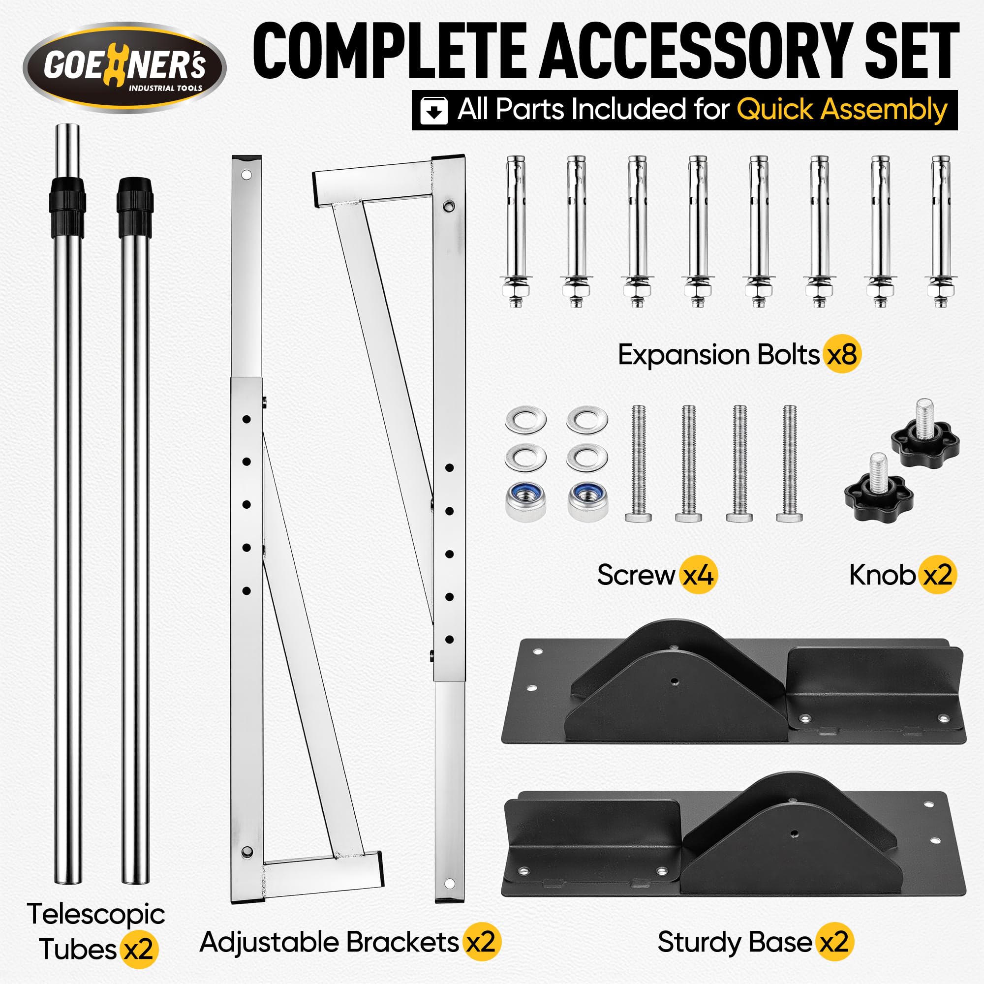 BJOSSTY heavy-duty square tubing provides stable lifting