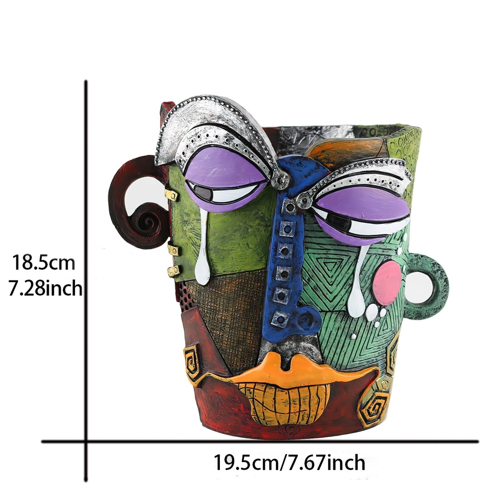 BJVF head planter decor statement for shelves and patios