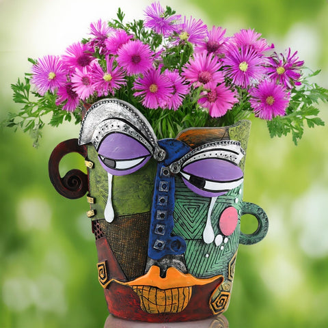 BJVF Picasso face pot side view adds color to spaces