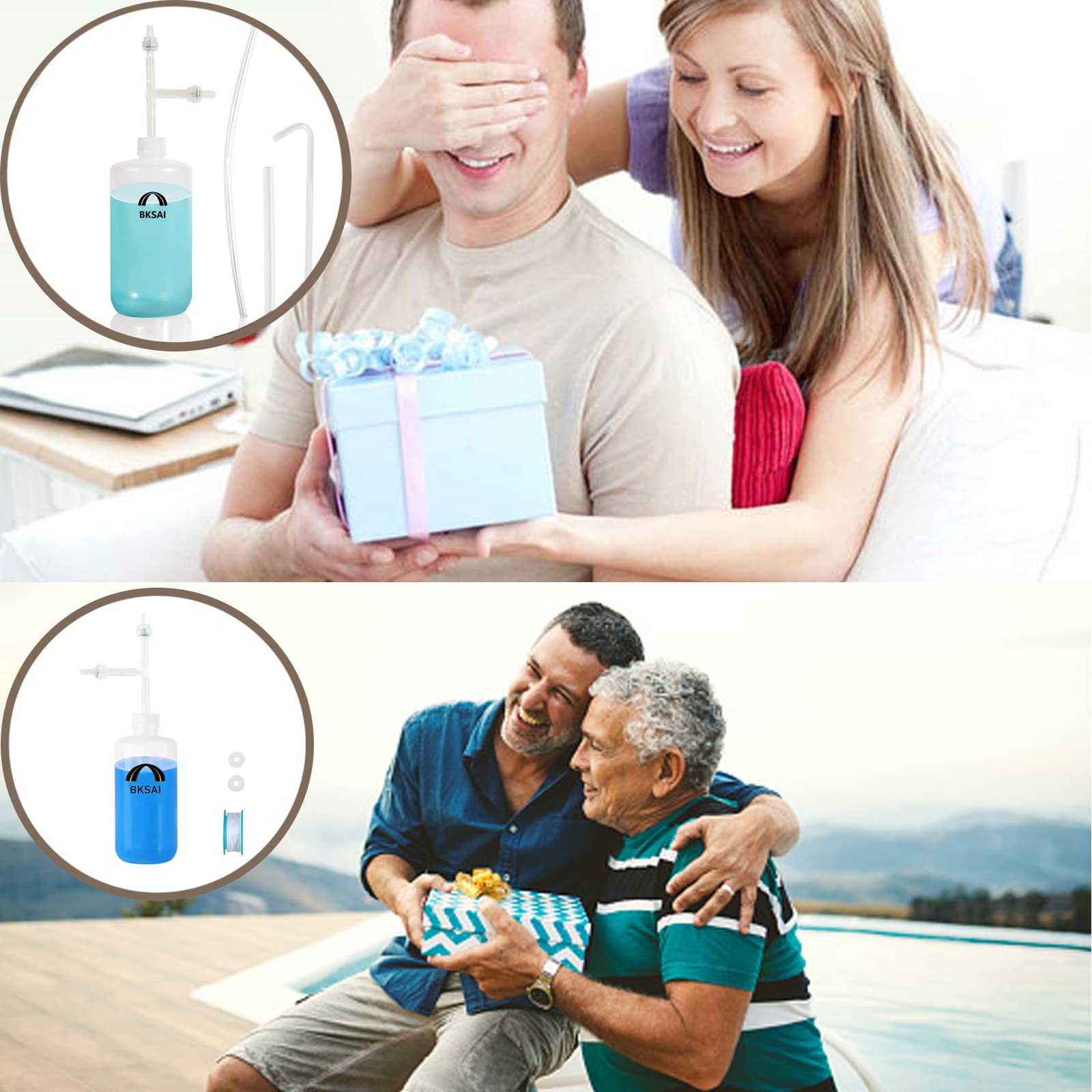 BKSAI versatile plant-watering bottle for hanging or potted plants