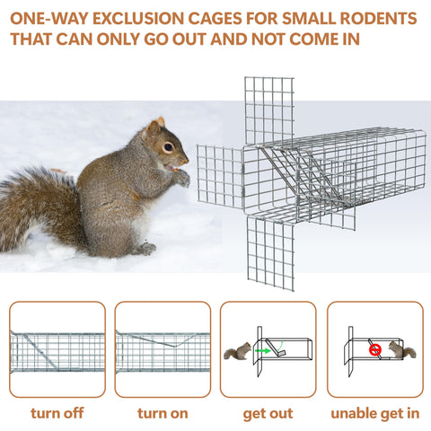 BKALEME one-way squirrel door excluder blocks attic entry effectively