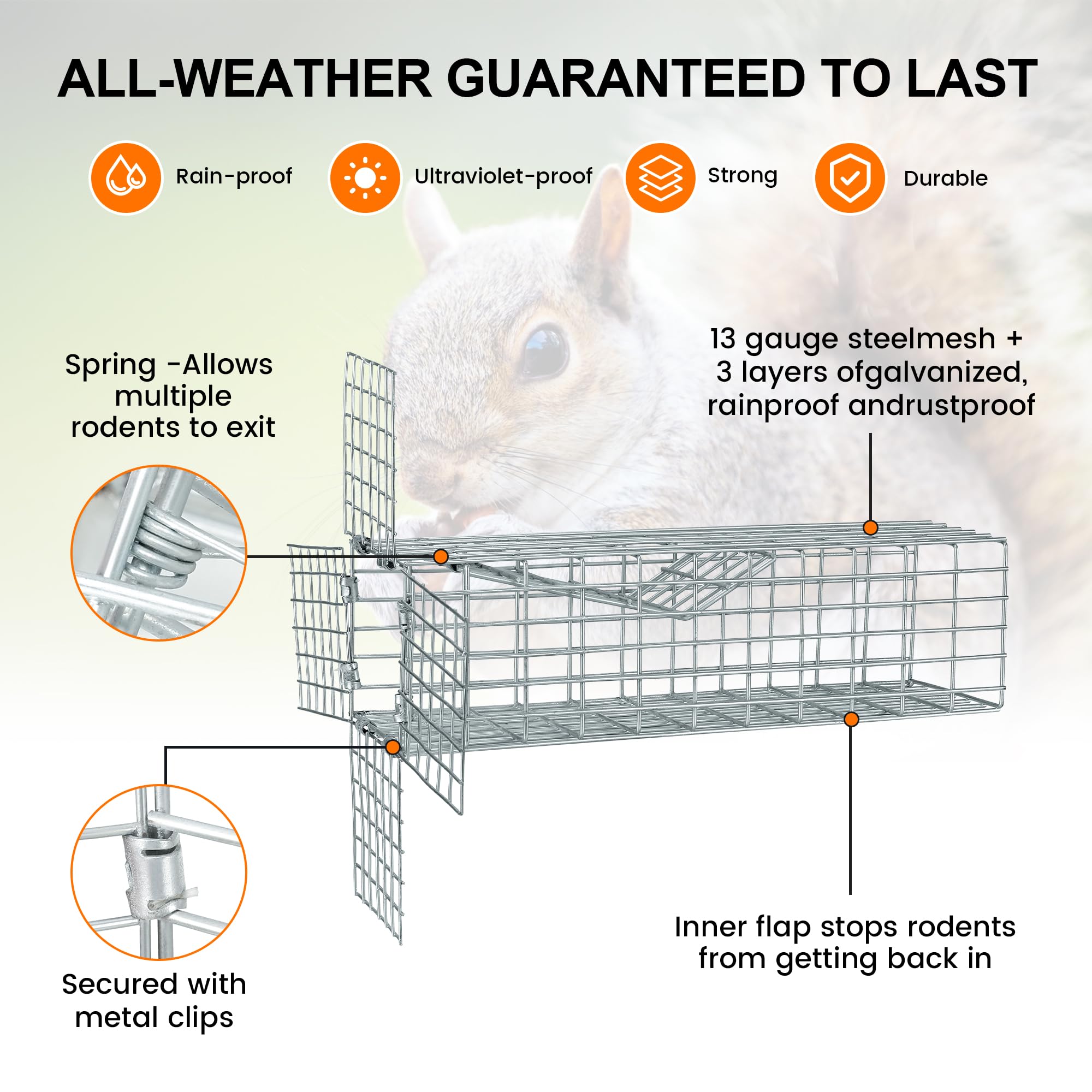BKALEME copper mesh roll included for secure sealing around openings.