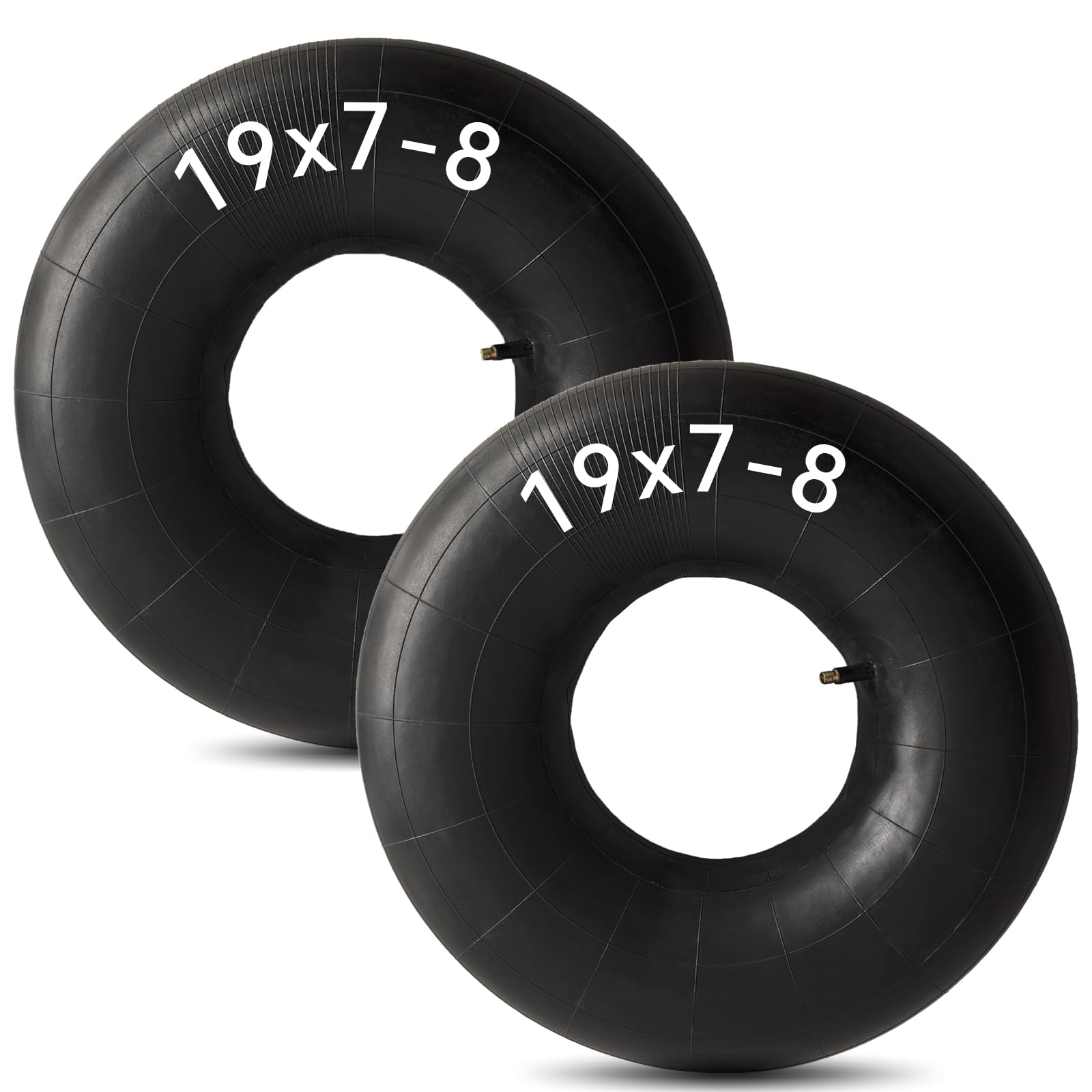 BKBNSJ 19x7-8 inner tube with TR13 valve for mower tires, easy inflation.