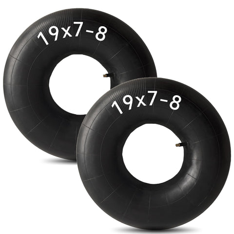BKBNSJ 19x7-8 inner tube with TR13 valve for mower tires, easy inflation.