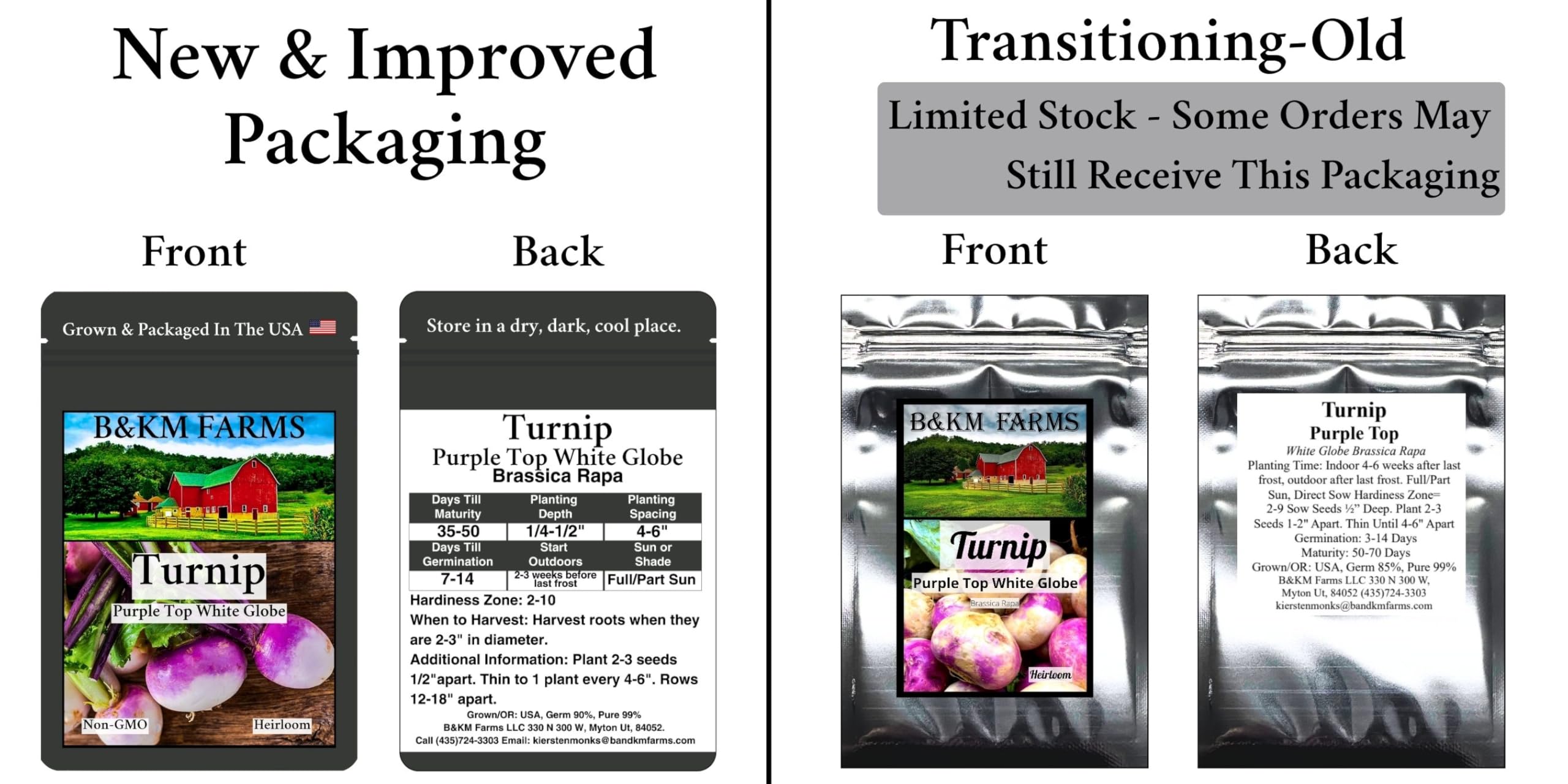 Mylar packets protect heirloom seeds in the B&KM Farms vault