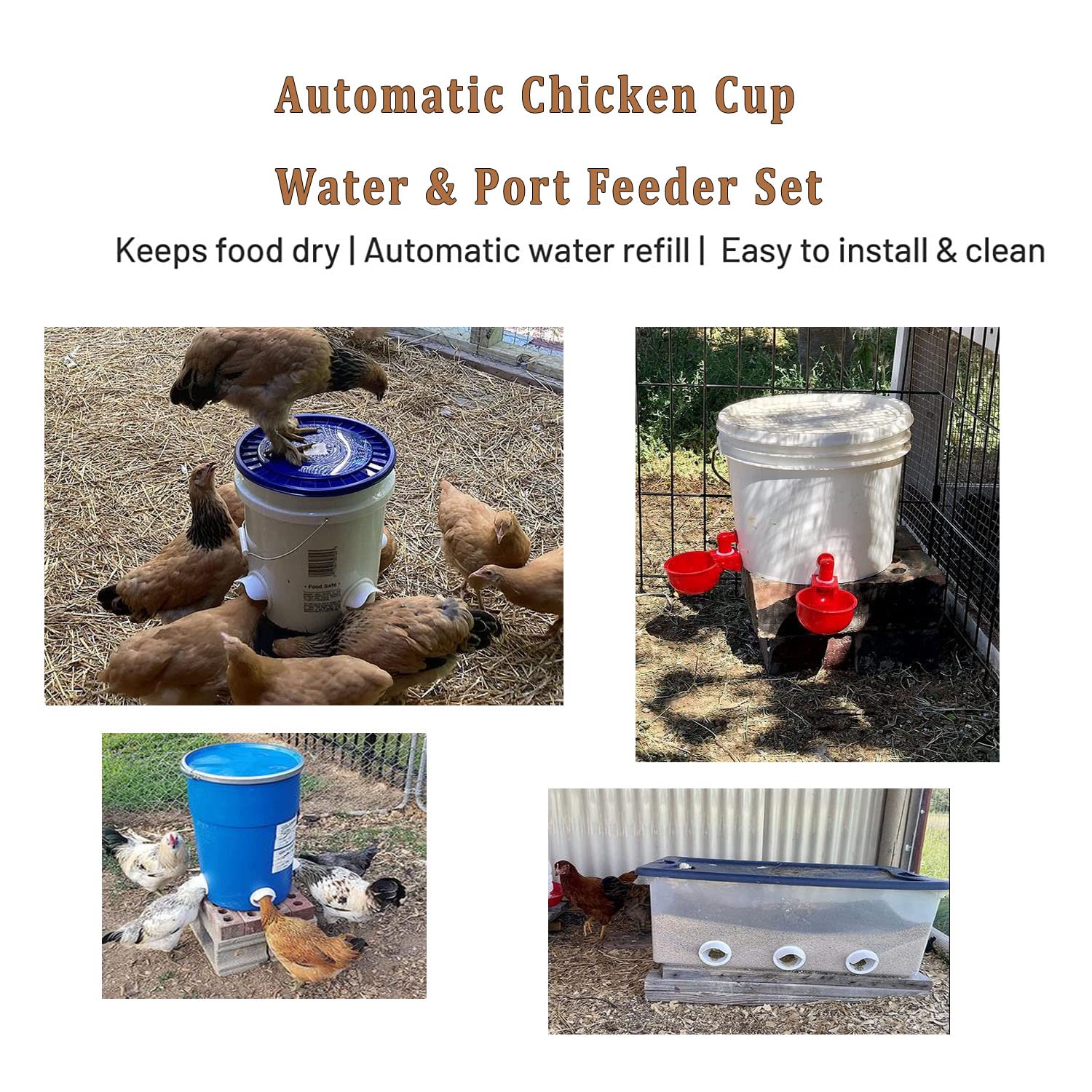 Bkotoo rain hood and sealing design keeps feed dry.