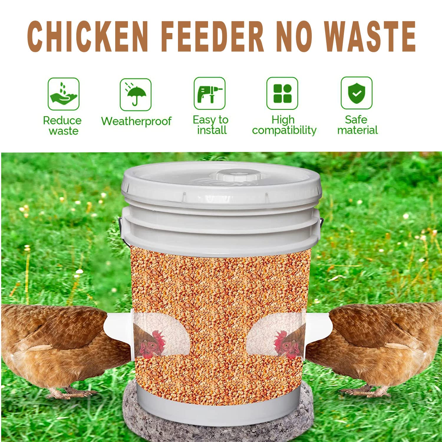 Bkotoo water cups 6pcs ready to supply steady poultry water.