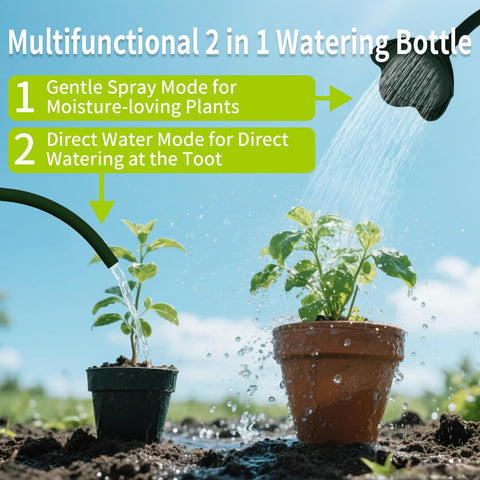 BKSAI squeeze bottle 360° spout enables reach under dense leaves