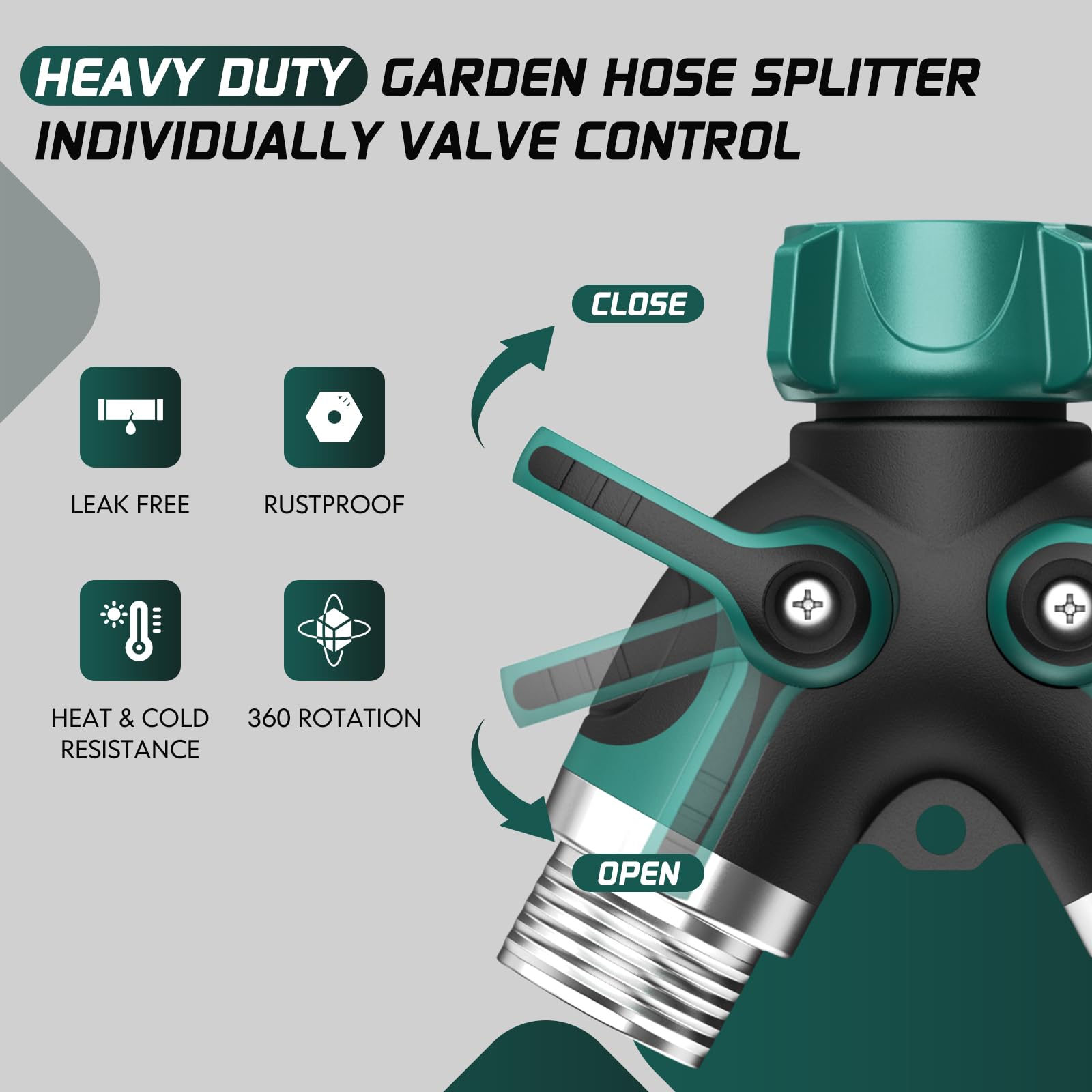 BKV heavy-duty metal build resists rust for long outdoor use