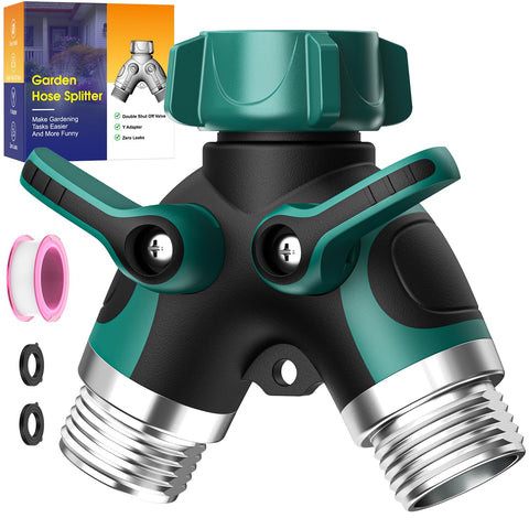 BKV 2 Way Garden Hose Splitter with leak-proof seal for steady water flow