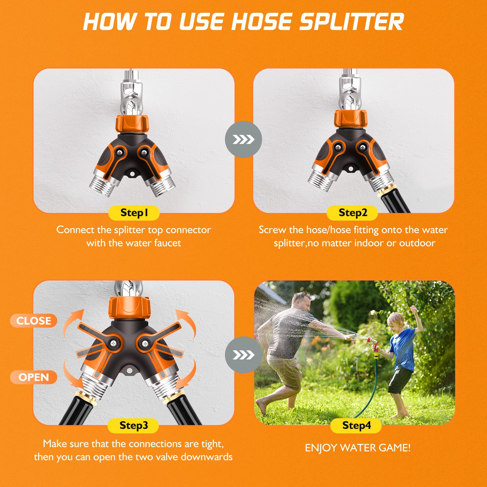 BKV dual outlets operate independently for flexible watering controls.