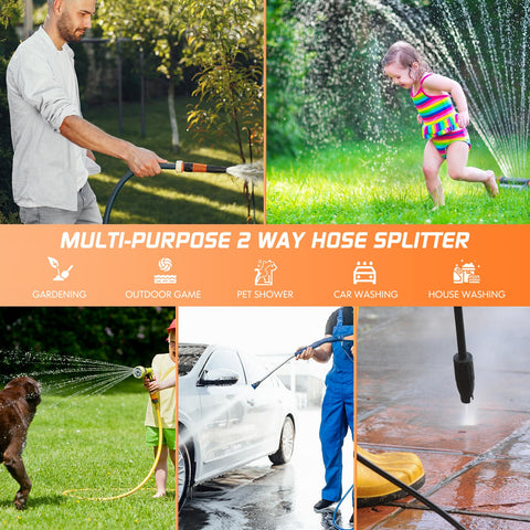 BKV garden setup demonstrates multi-tasking with sprinklers and car cleaning.
