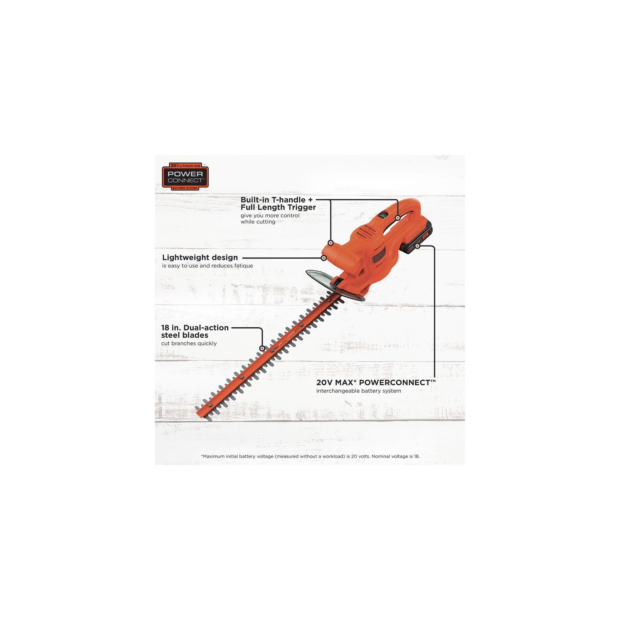 Close-up of BLACK+DECKER dual-action blade for smoother cuts and reduced vibration