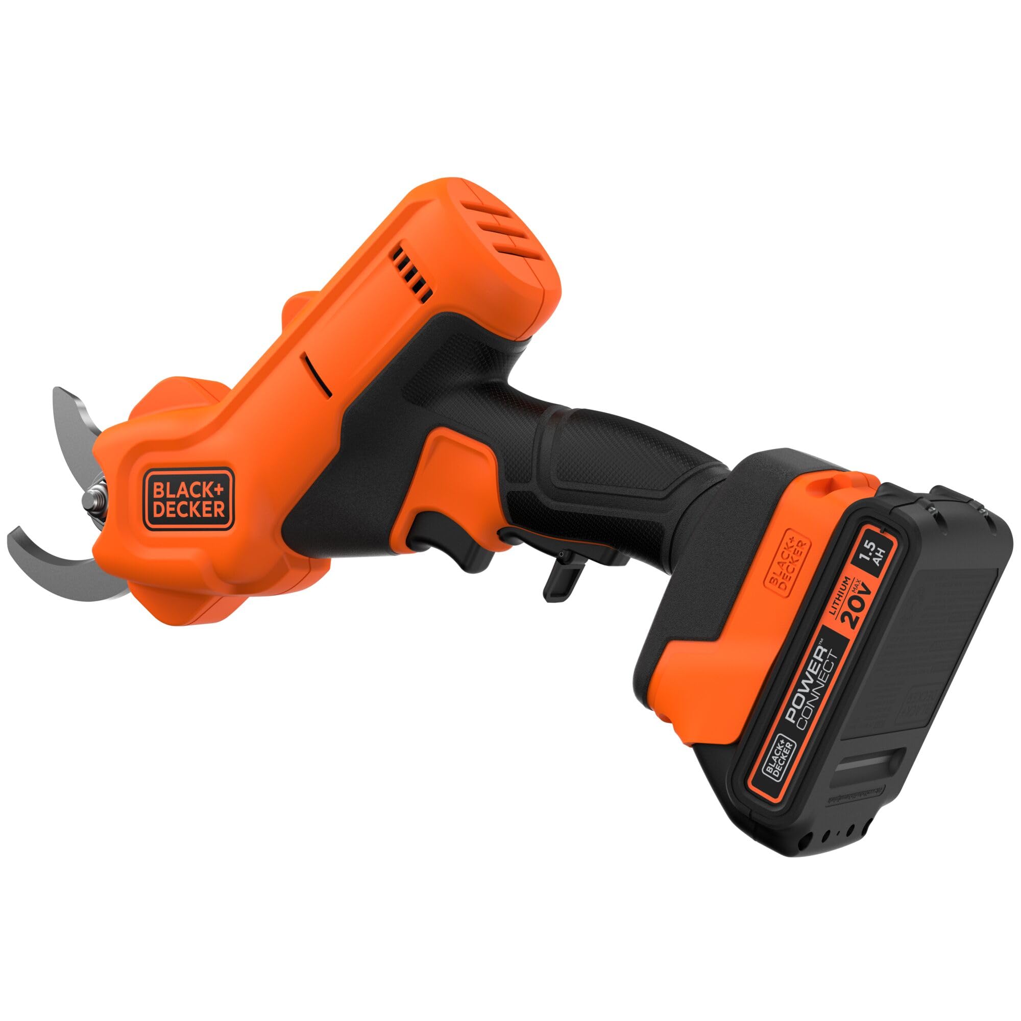 BLACK+DECKER 1-inch cut capacity handles wet or dry wood safely.