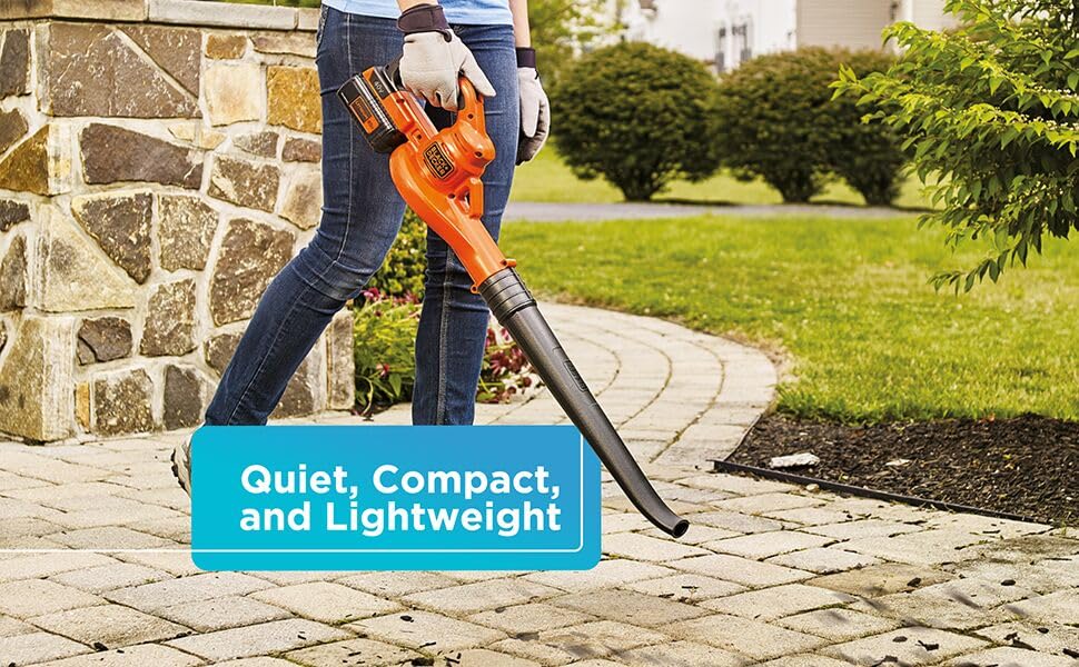 BLACK+DECKER 40V MAX battery included, detachable for easy charging.
