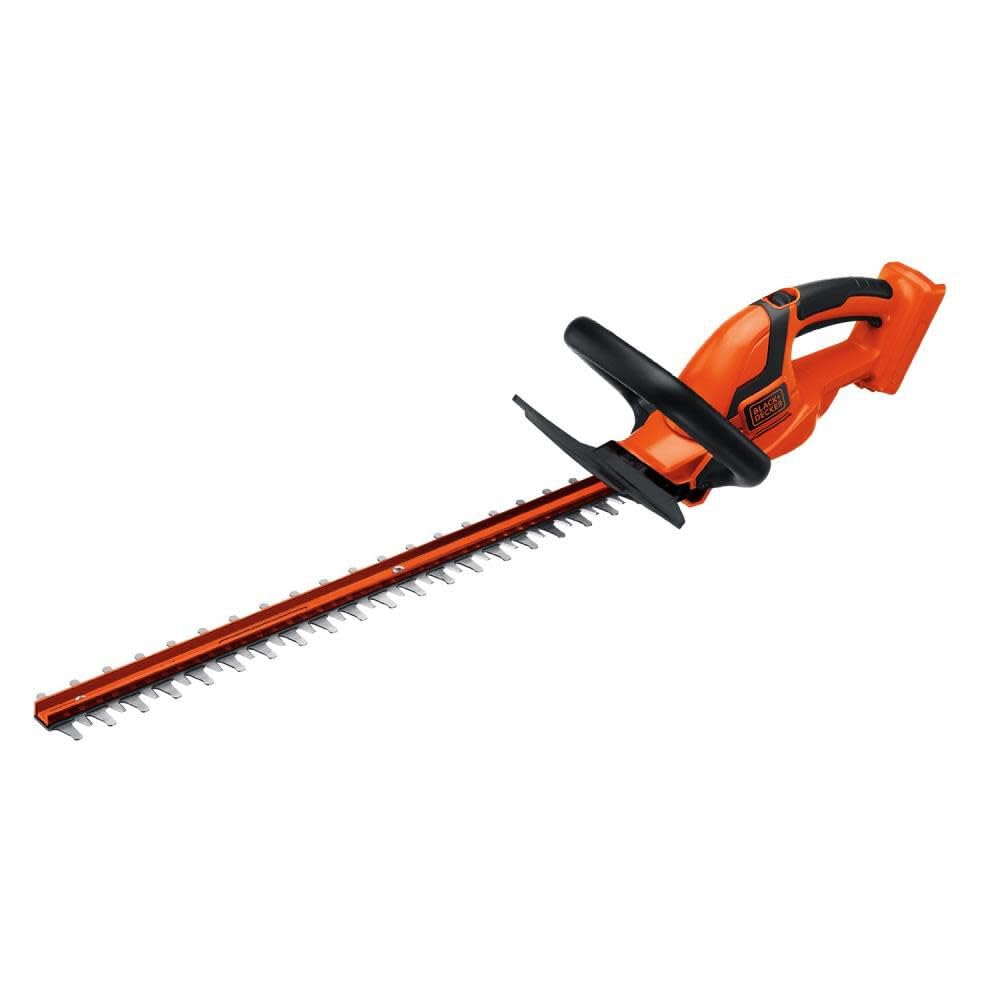 BLACK+DECKER 40V MAX hedge trimmer powerdrive for efficient trimming.