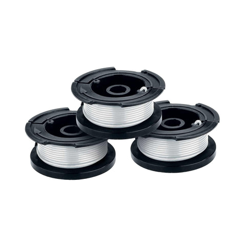 Black+Decker AF1003ZP spool front view with 30 ft of 0.065-in line for easy replacement