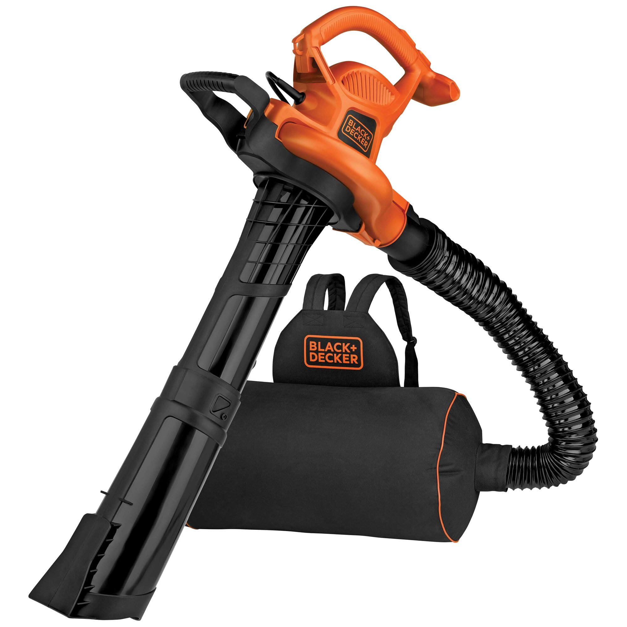 BLACK+DECKER BEBL7000 worn as a backpack for comfortable, all-day yard use.