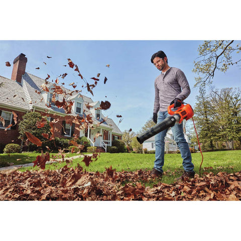 BLACK+DECKER BEBL750 built-in scraper loosens stubborn leaves