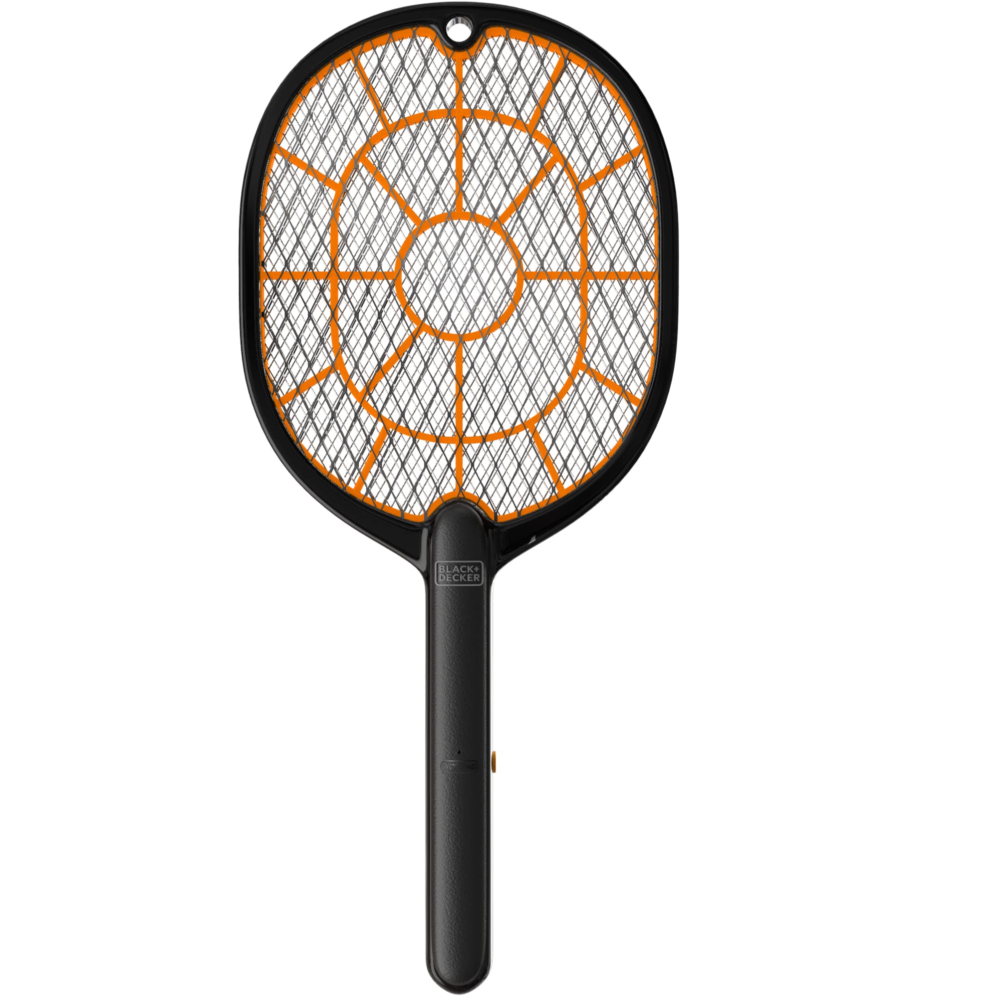 BLACK+DECKER Bug Zapper Racket powered by two AA batteries.