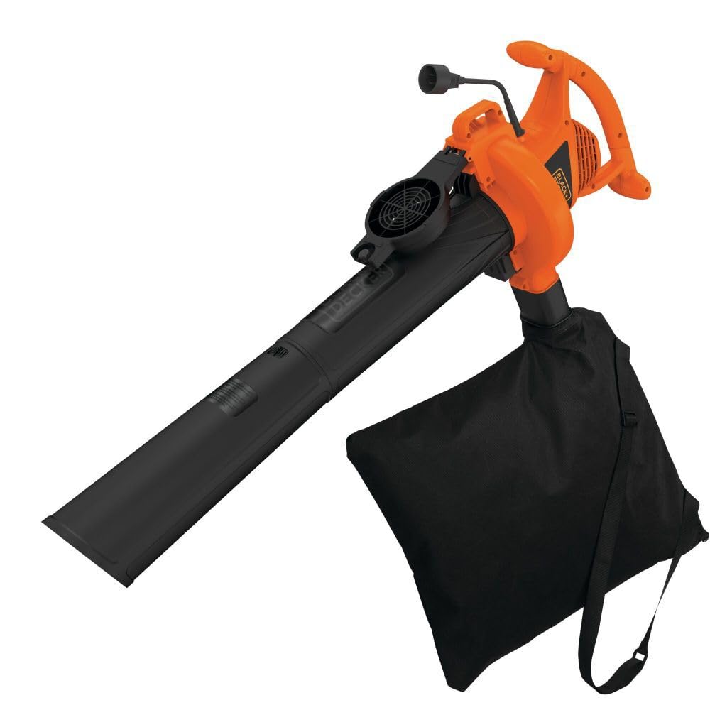 BLACK+DECKER BV3100 reusable 35-liter leaf bag simplifies disposal.