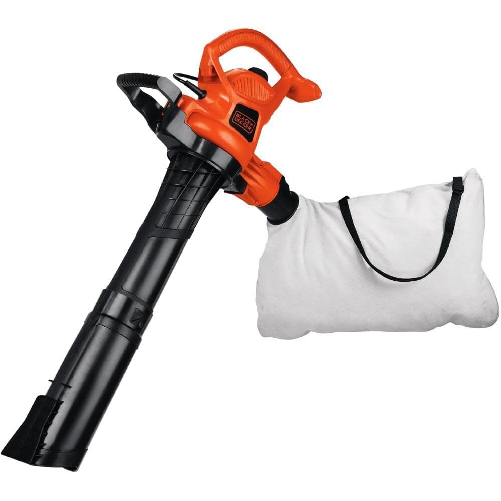 BLACK+DECKER BV3600 3-in-1 conversion demonstrates easy tool-free switching between blower, vacuum, and mulch.