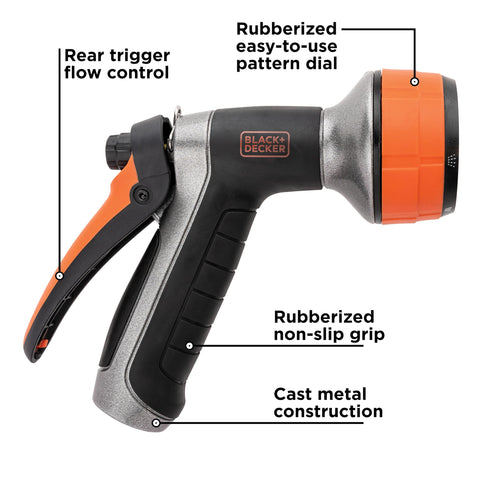 Black Decker Dial 7 Pattern nozzle in Cone mode for efficient broad coverage.