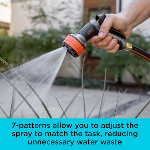 Black Decker Dial 7 Pattern nozzle in Mist mode for delicate hydration.