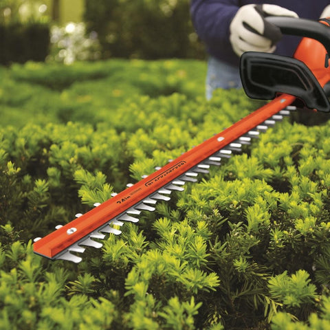 Cuts branches up to 3/4 inch with BLACK+DECKER 24-inch blade.