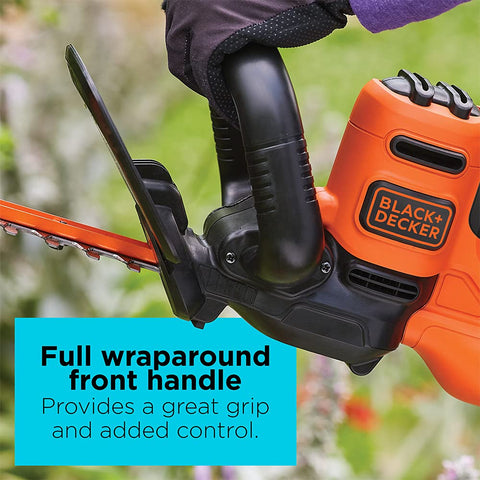 BLACK+DECKER lightweight design makes maneuvering around hedges effortless.