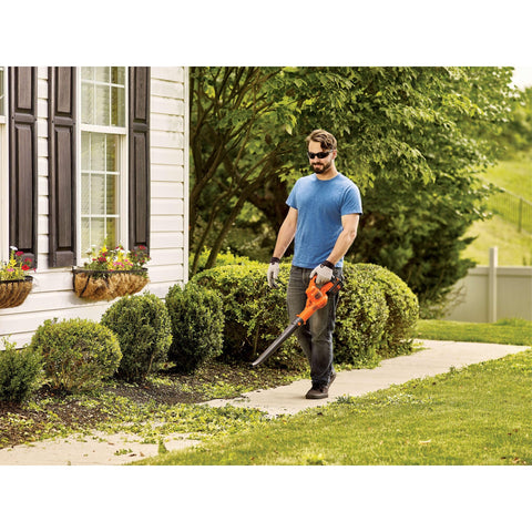 BLACK+DECKER low-noise operation for quiet yard work near patios and windows.
