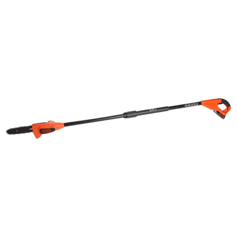 BLACK+DECKER LPP120B pole saw extended reach for pruning tall branches safely.
