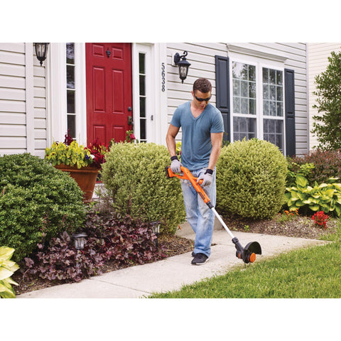 BLACK+DECKER LST201 adjustable height handle emphasizes comfortable, customized control.