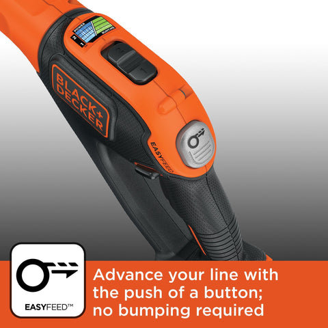 Black+Decker LSTE525 PowerDrive Transmission delivers higher torque for tougher weeds.