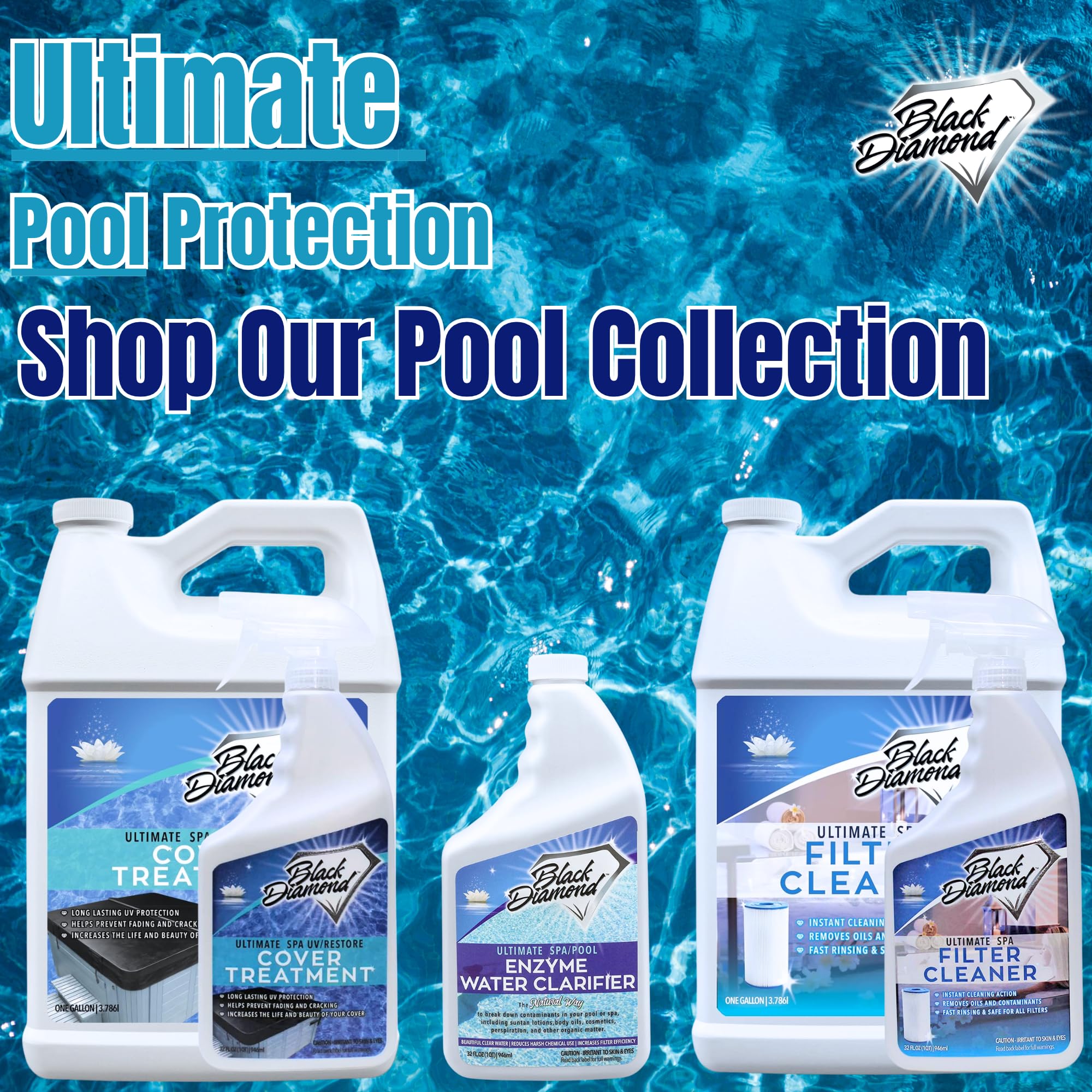 Black Diamond cleaner helps keep water crystal clear