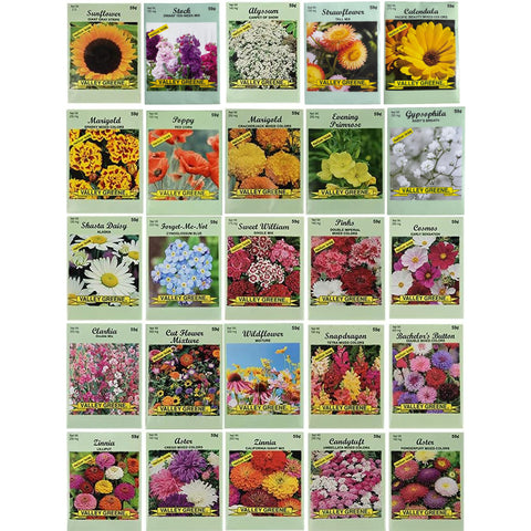 Black Duck Brand 25 Flower Pack cover showcases diverse seeds for a vibrant garden.
