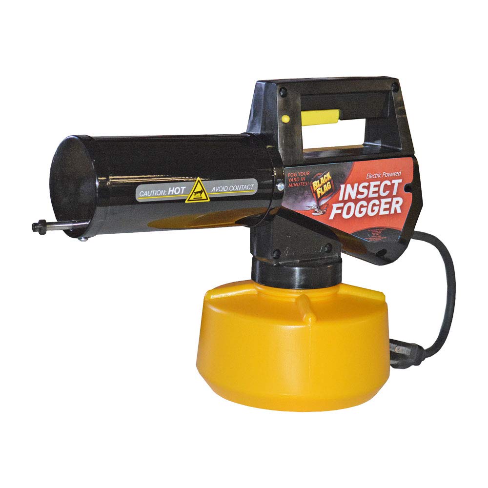 Black Flag 190107 electric fogger outdoors used to treat a yard for mosquito control