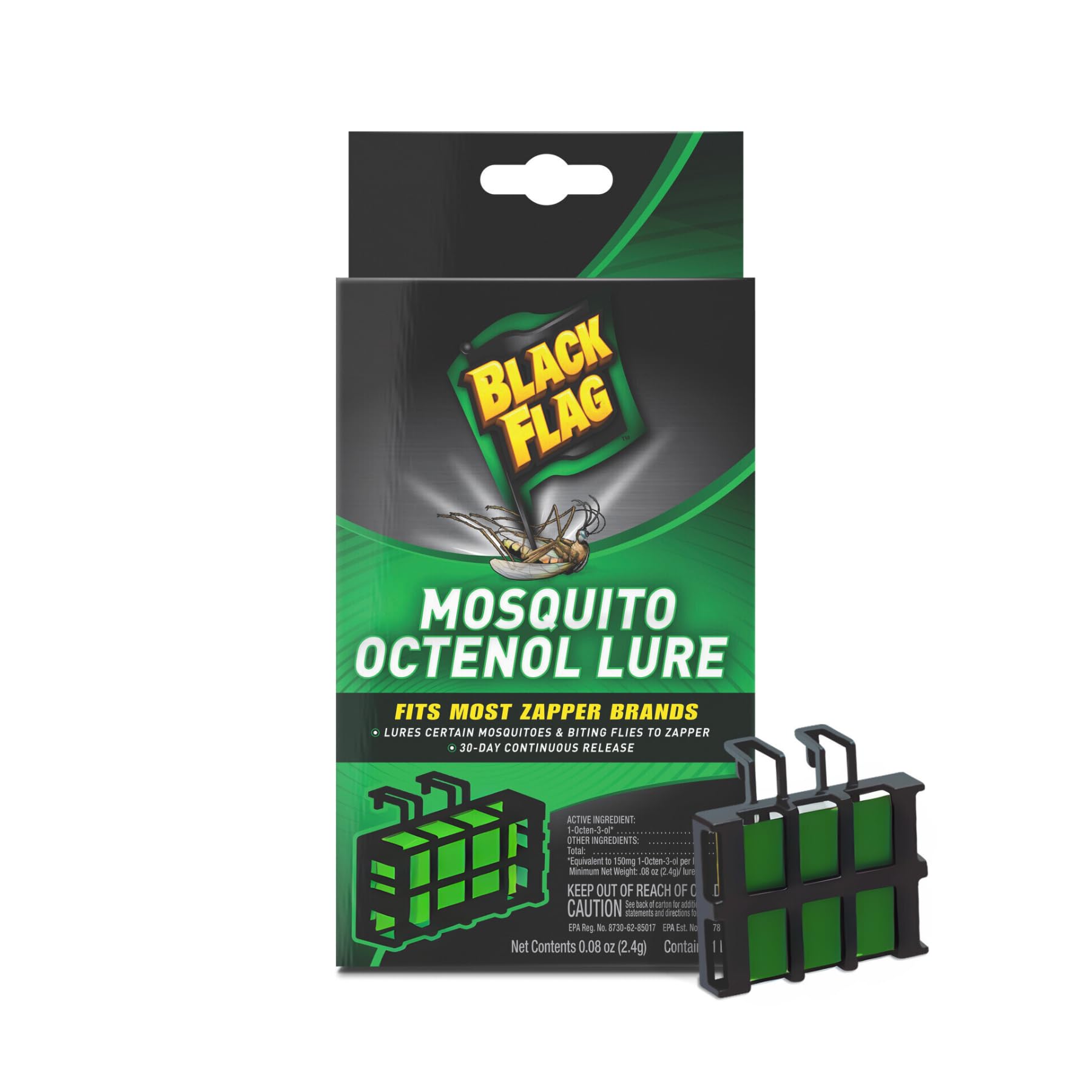 Black Flag BZ-OCT1 Octenol lure attracts mosquitoes for safer outdoor evenings.