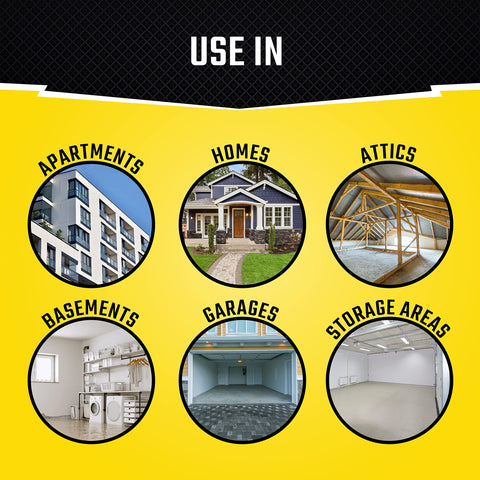 Black Flag Concentrated Fogger image demonstrates room coverage for up to 2,000 cubic feet