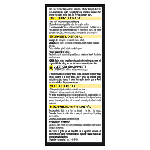 Black Flag Fly Paper 24-pack for long-lasting indoor-outdoor protection.