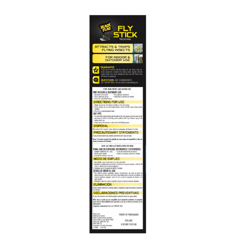Black Flag Fly Stick keeps patios and barns pest-free.