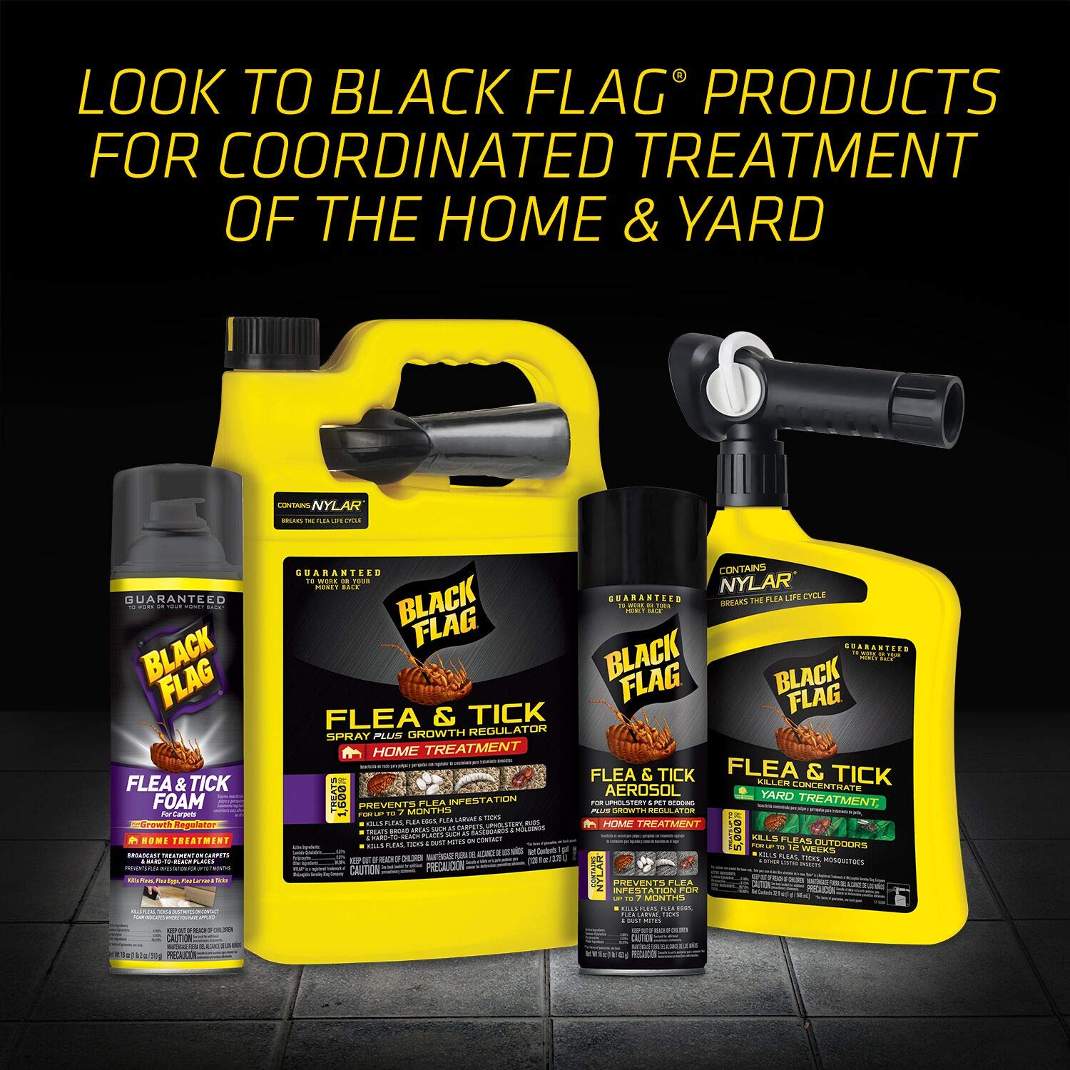 Black Flag outdoor pest control ready-to-use solution for lawns and shrubs.