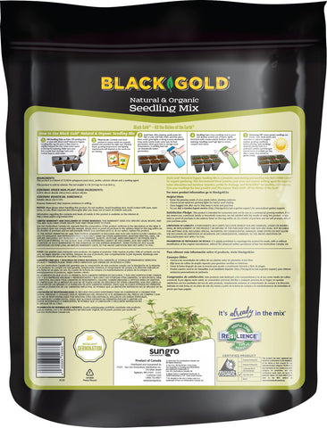 Black Gold Seedling Mix OMRI Listed label supports organic gardening